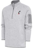 Main image for Mens Cincinnati Bearcats Grey Antigua Logo Fortune Qtr Zip Pullover