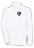 Main image for Antigua Orlando City SC Mens White Hunk Long Sleeve Qtr Zip Pullover