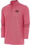 Main image for Antigua Tampa Bay Buccaneers Mens Red Hunk Long Sleeve Qtr Zip Pullover
