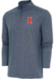 Main image for Mens Illinois Fighting Illini Navy Blue Antigua Hunk Qtr Zip Pullover
