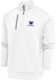 Main image for Mens Washington Huskies White Antigua Football Generation Qtr Zip Pullover