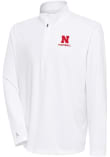 Main image for Mens Nebraska Cornhuskers White Antigua Football Tribute Qtr Zip Pullover