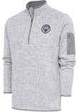 Main image for Antigua Manchester City FC Mens Grey Elevate Long Sleeve Qtr Zip Pullover