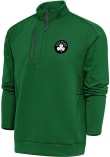 Main image for Antigua Boston Celtics Mens Green Metallic Logo Generation Long Sleeve Qtr Zip Pullover