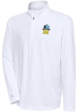 Main image for Mens Michigan Wolverines White Antigua 2023 Big Ten Champions Tribute Qtr Zip Pullover
