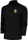 Main image for Mens Michigan Wolverines Black Antigua 2023 Big Ten Champions Tribute Qtr Zip Pullover
