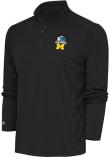 Main image for Mens Michigan Wolverines Grey Antigua 2023 Big Ten Champions Tribute Qtr Zip Pullover