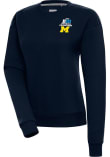 Main image for Womens Michigan Wolverines Blue Antigua 2023 Big Ten Champions Victory Crew Sweatshirt