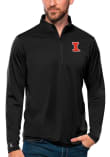Main image for Mens Illinois Fighting Illini Black Antigua Tribute Qtr Zip Pullover