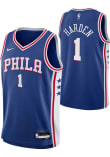 Philadelphia 76ers James Harden Youth BLUE Swingman Icon Basketball