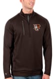 Main image for Mens Bowling Green Falcons Brown Antigua Generation Qtr Zip Pullover
