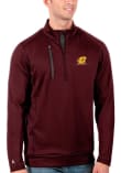 Main image for Mens Central Michigan Chippewas Red Antigua Generation Qtr Zip Pullover