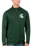 Main image for Mens Michigan State Spartans Green Antigua Generation Qtr Zip Pullover