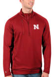 Main image for Mens Nebraska Cornhuskers Red Antigua Generation Qtr Zip Pullover