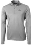 Main image for Mens Illinois Fighting Illini Grey Cutter and Buck Virtue Eco Pique Qtr Zip Pullover