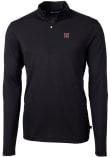 Main image for Mens Miami RedHawks Black Cutter and Buck Virtue Eco Pique Qtr Zip Pullover