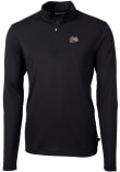 Main image for Cutter and Buck Montana Grizzlies Mens Black Virtue Eco Pique Long Sleeve Qtr Zip Pullover