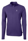 Main image for Mens Northwestern Wildcats Purple Cutter and Buck Virtue Eco Pique Qtr Zip Pullover