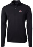 Main image for Mens Ohio State Buckeyes Black Cutter and Buck Virtue Eco Pique Qtr Zip Pullover