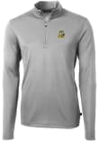 Main image for Mens Oregon Ducks Grey Cutter and Buck Virtue Eco Pique Qtr Zip Pullover