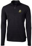 Main image for Mens Oregon Ducks Black Cutter and Buck Virtue Eco Pique Qtr Zip Pullover