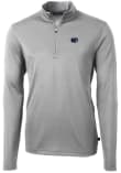 Main image for Mens Penn State Nittany Lions Grey Cutter and Buck Virtue Eco Pique Qtr Zip Pullover