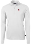 Main image for Mens Rutgers Scarlet Knights White Cutter and Buck Virtue Eco Pique Qtr Zip Pullover