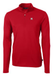 Main image for Mens Rutgers Scarlet Knights Red Cutter and Buck Virtue Eco Pique Qtr Zip Pullover