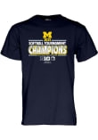 Main image for Michigan Wolverines Navy Blue Blue 84 2025 Softball Tournament Champions Short Sleeve T Shirt