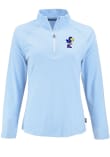 Main image for Womens Kansas Jayhawks Light Blue Cutter and Buck Coastline Qtr Zip