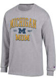 Main image for Mens Michigan Wolverines Grey Champion EST Date Mom Jersey Tee