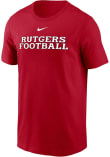 Main image for Rutgers Scarlet Knights Red Nike Football DriFIT Short Sleeve T Shirt