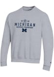 Main image for Mens Michigan Wolverines Grey Champion 2026 Men's Basketball National Champions Embroidered Crew S..