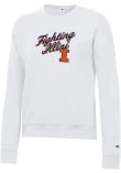 Main image for Womens Illinois Fighting Illini White Champion Powerblend Crew Sweatshirt