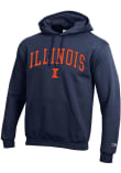 Main image for Mens Illinois Fighting Illini Navy Blue Champion Arch Mascot Hooded Sweatshirt