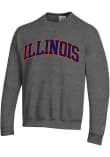 Main image for Mens Illinois Fighting Illini Charcoal Champion Arch Name Twill Crew Sweatshirt