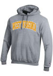 Main image for Mens West Virginia Mountaineers Grey Champion Twill Arch Name Hooded Sweatshirt