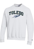 Main image for Mens Toledo Rockets White Champion Arch Mascot Crew Sweatshirt