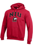 Main image for Mens Northern Illinois Huskies Red Champion Arch Mascot Hooded Sweatshirt