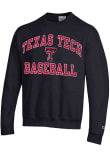 Main image for Mens Texas Tech Red Raiders Black Champion Baseball Number 1 Crew Sweatshirt