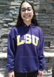 Champion LSU Tigers Mens PURPLE Name Arch Hoodie - 14754285