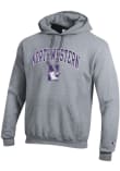 Main image for Mens Northwestern Wildcats Grey Champion Arch Mascot Hooded Sweatshirt