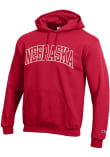Main image for Mens Nebraska Cornhuskers Red Champion Arch Hooded Sweatshirt