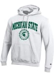 Main image for Mens Michigan State Spartans White Champion Seal Hooded Sweatshirt