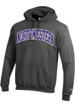 Main image for Mens Northwestern Wildcats Charcoal Champion Versa Twill Hooded Sweatshirt