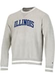 Main image for Mens Illinois Fighting Illini Grey Champion Vintage Wash Reverse Weave Crew Sweatshirt