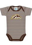 Main image for Baby Brown Western Michigan Broncos Stripe Short Sleeve One Piece