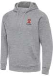 Main image for Mens Illinois Fighting Illini Grey Antigua Victory Softball Hooded Sweatshirt