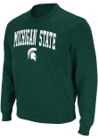 Main image for Mens Michigan State Spartans Green Colosseum Arched Mascot Crew Sweatshirt