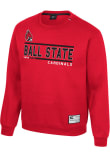 Main image for Mens Ball State Cardinals Red Colosseum Ill Be Back Crew Sweatshirt